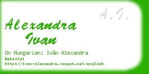 alexandra ivan business card